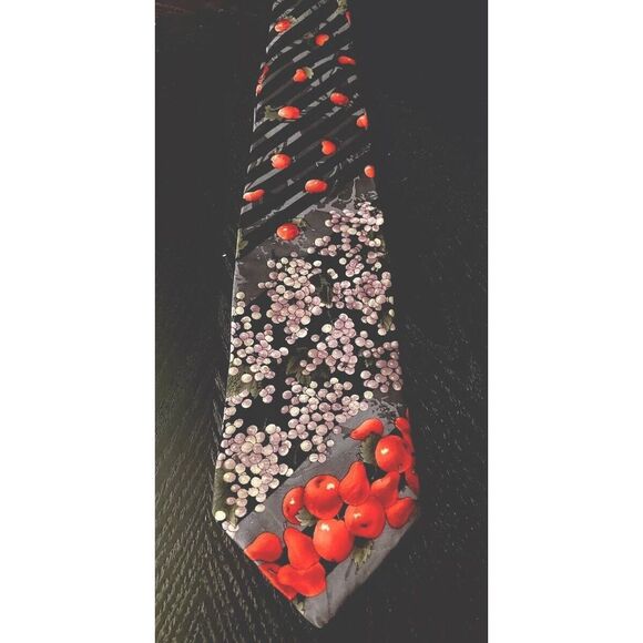 Anthony Sicari Other - Anthony Sicari 100% Silk Men's Neck Tie Multicolor Fruit Pear Themed Tie NEW!